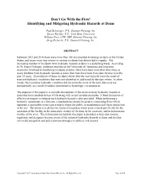 Don't Go with the Flow! Identifying and Mitigating Hydraulic Hazards At