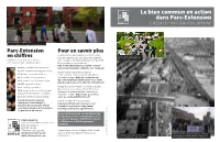 Le Bien Commun En Action Dans Parc-Extension CIRCUIT D’EXPLORATION URBAINE