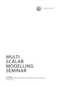 Multi Scalar Modelling Seminar