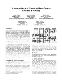 Understanding and Promoting Micro-Finance Activities in Kiva.Org