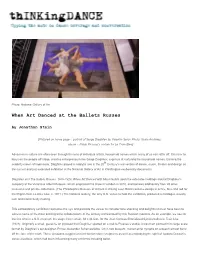When Art Danced at the Ballets Russes by Jonathan Stein