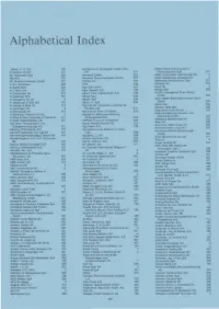 Alphabetical Index