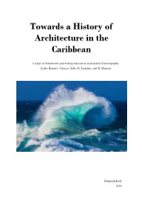 Towards a History of Architecture in the Caribbean
