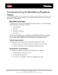 Troubleshooting the Blackberry Playbook Tablet