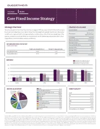 Core Fixed Income Strategy