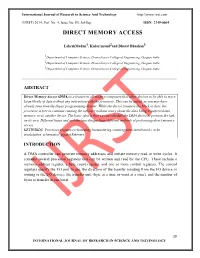 Direct Memory Access