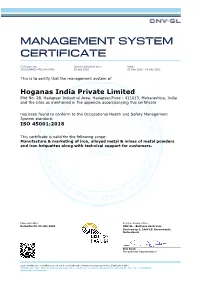 ISO 45001 Ahmednagar & Pune