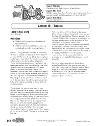 Lesson 12 * Dorcas