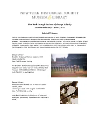 New York Through the Lens of George Kalinsky on View February 2 - June 3, 2018