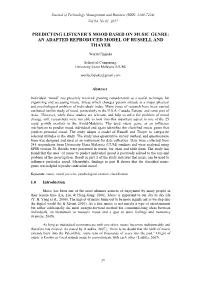 Predicting Listener's Mood Based on Music Genre: an Adapted