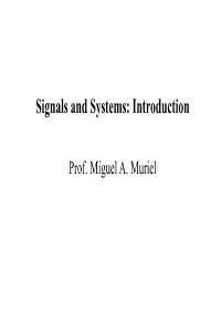 Signals and Systems: Introduction