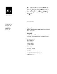 The National Evaluation of NASA's Science, Engineering, Mathematics