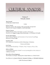 Volume 9: Virtually Global