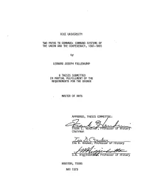 Command Systems of the Union and the Confederacy, 1861-1865