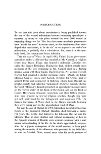 INTRODUCTION to Say That This Book About Messianism Is Being