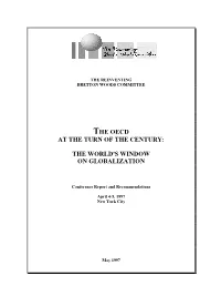 The Oecd at the Turn of the Century: the World's Window on Globalization