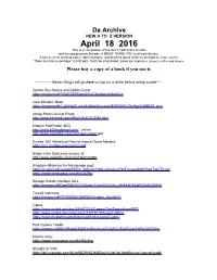 April 18 2016 This Is a Compilation of the Last 11 Pdf Share Threads and the Rpg Generals Threads