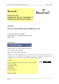 Bewaree Country Reports Europe Part 2