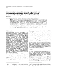 Tering Distributions Using MCNP Simulations of Critical Measurements and Simplified Calculation Benchmarks K.S