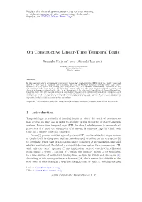 On Constructive Linear-Time Temporal Logic