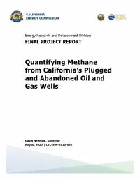 Quantifying Methane from California's Plugged and Abandoned Oil And
