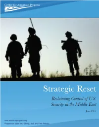 Strategic Reset Reclaiming Control of U.S