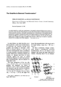 The Graphite-To-Diamond Transformation*