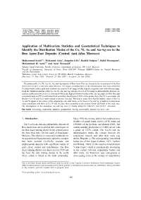 Application of Multivariate Statistics and Geostatistical Techniques to Identify the Distribution Modes of the Co, Ni, As and Au
