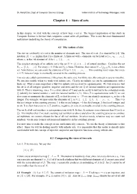 Chapter 4 : Sizes of Sets