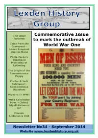 Commemorative Issue to Mark the Outbreak of World War