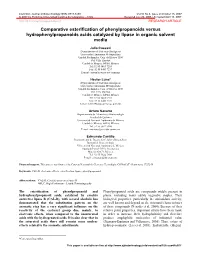 Comparative Esterification of Phenylpropanoids Versus Hydrophenylpropanoids Acids Catalyzed by Lipase in Organic Solvent Media