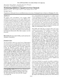 Modulating Inhibitory Ligand-Gated Ion Channels