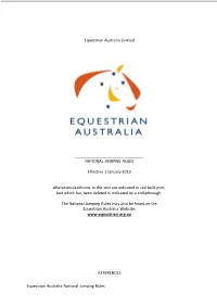 National Jumping Rules