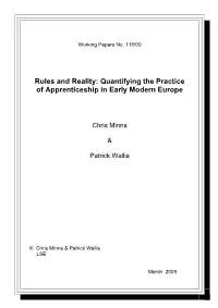 Quantifying the Practice of Apprenticeship in Early Modern Europe