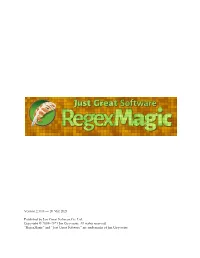 Regexmagic Manual in PDF Format