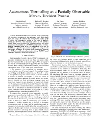 Autonomous Thermalling As a Partially Observable Markov Decision Process