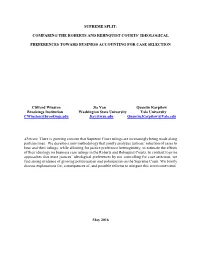 Comparing the Roberts and Rehnquist Courts' Ideological