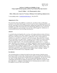 LIB NO 4438 Detection of Antibiotic Residues in Distillers Grains