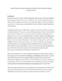 Pinko Vs Punk: a Generational Comparison of Alternative Press Publications and Zines by Jenna Freedman