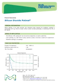 Sio2,Silicon Dioxide Patinal®Us