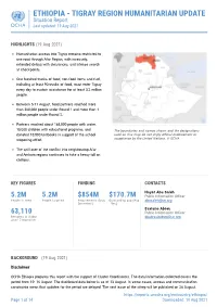 Situation Report Last Updated: 19 Aug 2021