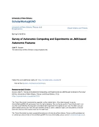 Survey of Autonomic Computing and Experiments on JMX-Based Autonomic Features