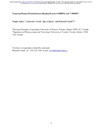 Targeting Human Retinoblastoma Binding Protein 4 (RBBP4) and 7 (RBBP7)