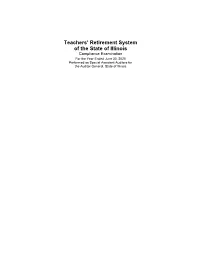 TEACHERS' RETIREMENT SYSTEM of the STATE of ILLINOIS 2815 West Washington Street I P.O