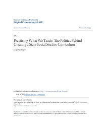 The Politics Behind Creating a State Social Studies Curriculum