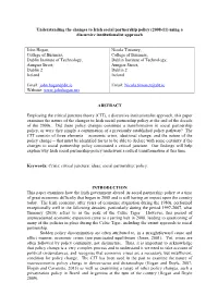 Understanding the Changes to Irish Social Partnership Policy (2008-11) Using a Discursive Institutionalist Approach