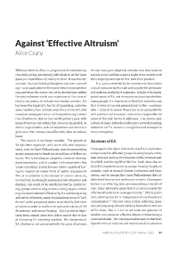 Against 'Effective Altruism'