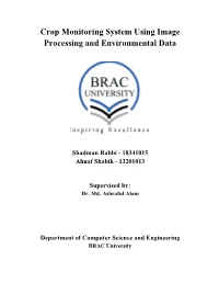 Crop Monitoring System Using Image Processing and Environmental Data