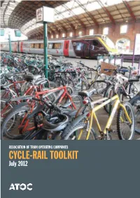 Cycle-Rail Toolkit July 2012 Cycle-Rail Toolkit