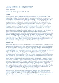 Linkage Failures in Ecologic Studiesa